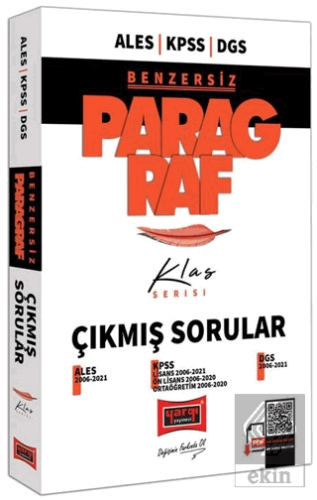 2020 Yargı Yayınları ALES KPSS DGS Klas Serisi Benzersiz Paragraf Çıkm