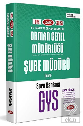 2022 GYS Orman Genel Müdürlüğü Şube Müdürü (İdari)