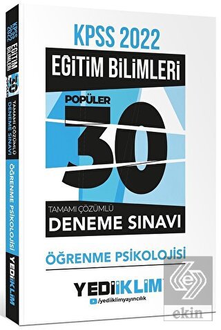 2022 KPSS Eğitim Bilimleri Öğrenme Psikolojisi Tam