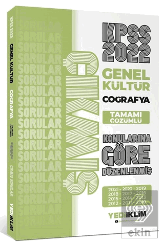 2022 KPSS Genel Kültür Coğrafya Konularına Göre Ta
