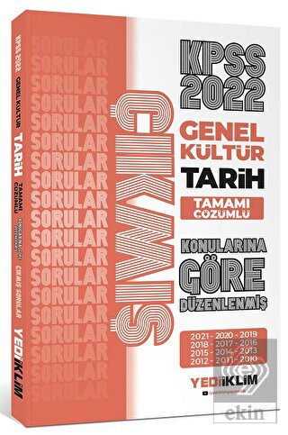2022 KPSS Genel Kültür Tarih Konularına Göre Tamam