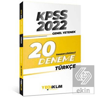 2022 KPSS Genel Yetenek Türkçe Tamamı Çözümlü 20 D