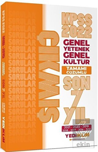 2022 KPSS GY GK Tamamı Çözümlü Son 7 Yıl Çıkmış So