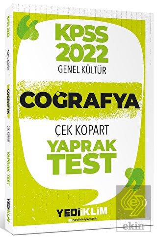 2022 KPSS Lisans Genel Kültür Coğrafya Çek Kopart