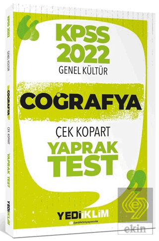 2022 KPSS Lisans Genel Kültür Coğrafya Çek Kopart