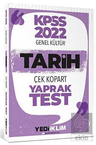 2022 KPSS Lisans Genel Kültür Tarih Çek Kopart Yap