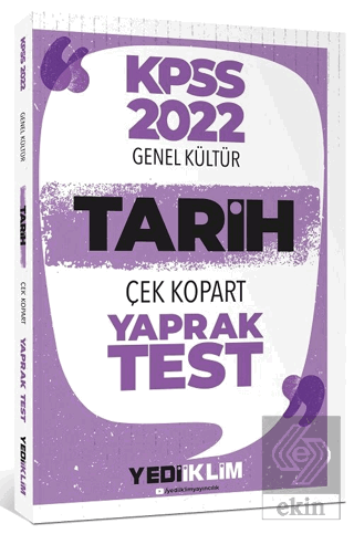 2022 KPSS Lisans Genel Kültür Tarih Çek Kopart Yap