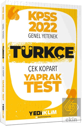 2022 KPSS Lisans Genel Yetenek Türkçe Çek Kopart Y