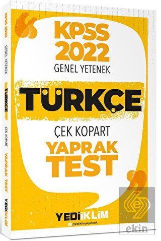 2022 KPSS Lisans Genel Yetenek Türkçe Çek Kopart Y