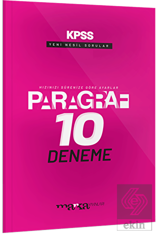 2022 KPSS Paragraf Yeni Nesil 10 Deneme Sınavı
