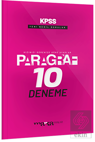 2022 KPSS Paragraf Yeni Nesil 10 Deneme Sınavı