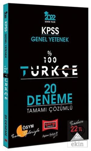 2022 KPSS Türkçe 100 de 100 20 Deneme