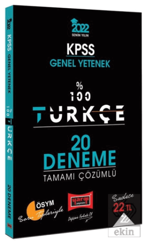 2022 KPSS Türkçe 100 de 100 20 Deneme