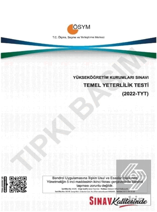 2022 TYT Tıpkı Basım Çıkmış Sorular