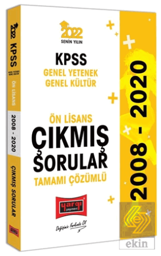 2022 Yargı Yayınları KPSS GY GK Ön Lisans Tamamı Çözümlü Çıkmış Sorular