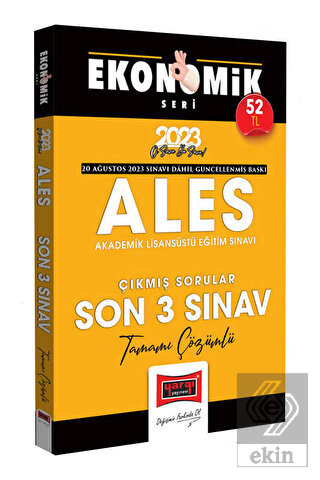 2023 ALES Ekonomik Seri Çıkmış Son 3 Sınav Sorular