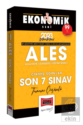 2023 ALES Ekonomik Seri Çıkmış Son 7 Sınav Sorular