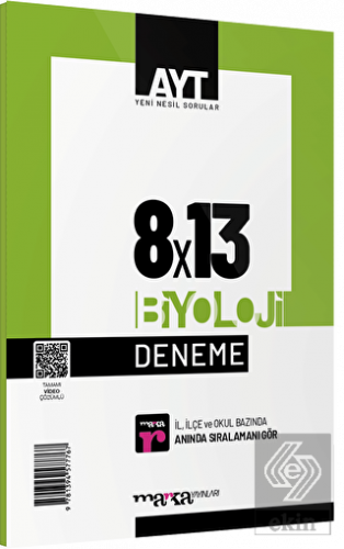 2023 AYT Biyoloji 8 Deneme Tamamı Video Çözümlü Ma