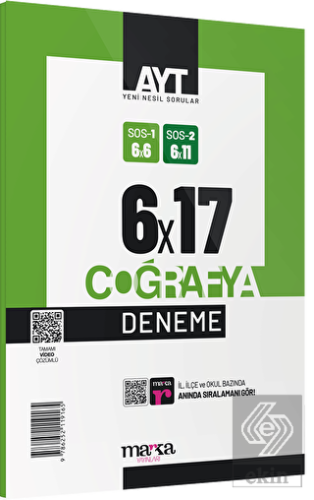 2023 AYT Coğrafya 6 Deneme Tamamı Video Çözümlü Ma