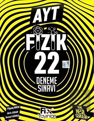 2023 AYT Fizik 22 Denemeleri Fix Yayınları