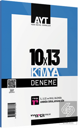 2023 AYT Kimya 10 Deneme Tamamı Video Çözümlü Mark