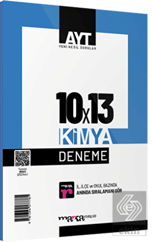 2023 AYT Kimya 10 Deneme Tamamı Video Çözümlü Mark
