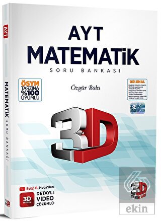 2023 AYT Matematik 3D Soru Bankası 3D Yayınları