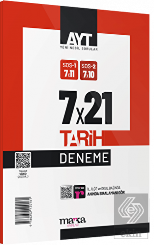2023 AYT Tarih 7 Deneme Tamamı Video Çözümlü Marka