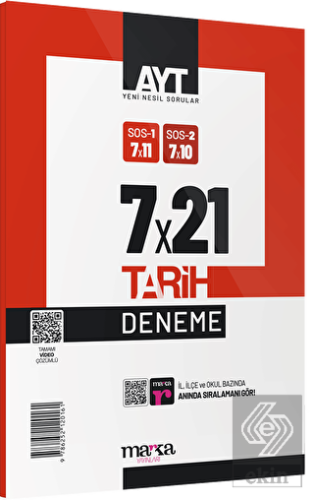 2023 AYT Tarih 7 Deneme Tamamı Video Çözümlü Marka
