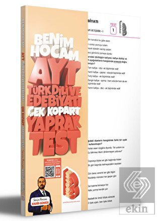 2023 AYT Türk Dili ve Edebiyatı Çek Kopar Yaprak T