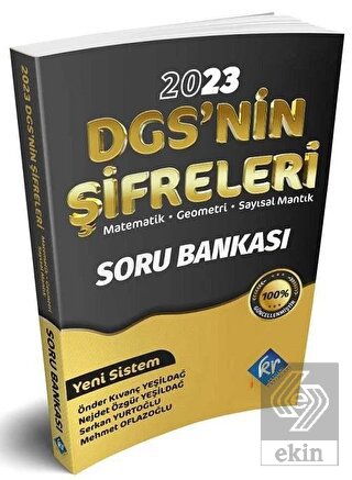 2023 DGS nin Şifreleri Soru Bankası Çözümlü KR Aka