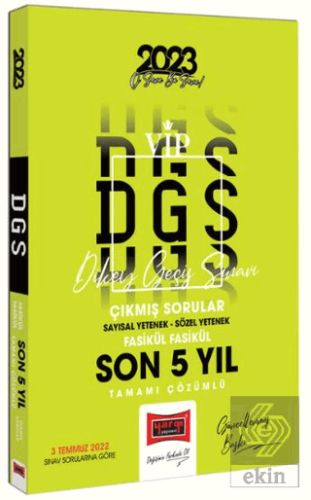 2023 DGS Son 5 Yıl Tamamı Çözümlü Fasikül Fasikül