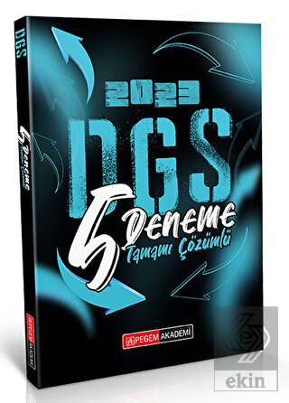 2023 DGS Tamamı Çözümlü 5 Deneme Pegem Akademi Yay