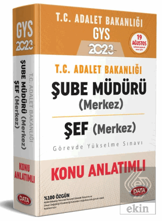 2023 GYS Adalet Bakanlığı Şube Müdürü (Merkez) - Ş