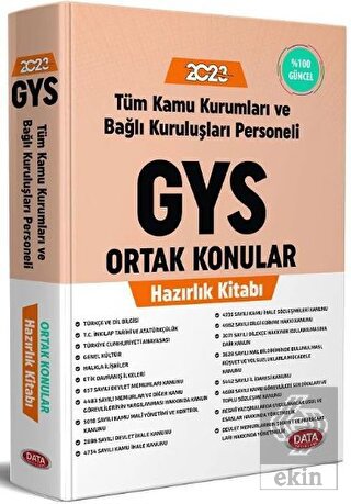 2023 GYS Tüm Kamu Kurumları için Ortak Konular Kon