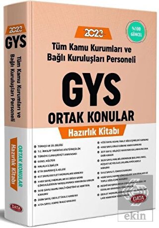 2023 GYS Tüm Kamu Kurumları için Ortak Konular Kon