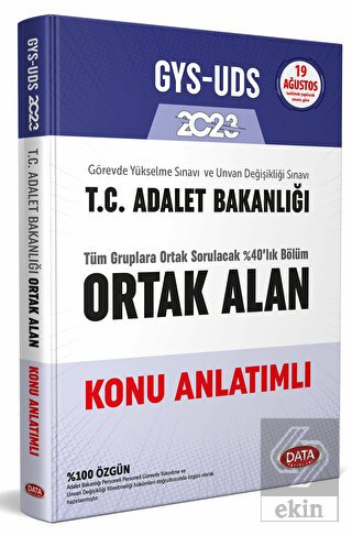 2023 GYS-UDS Adalet Bakanlığı Ortak Alan Konu Anla