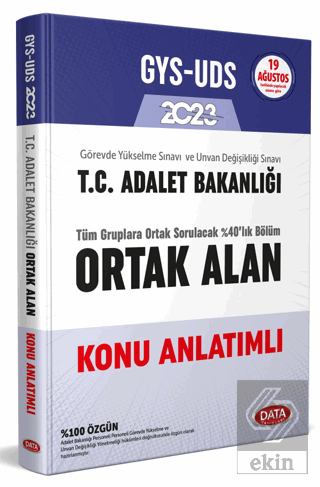 2023 GYS-UDS Adalet Bakanlığı Ortak Alan Konu Anla