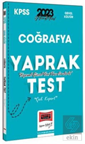 2023 KPSS Coğrafya Çek Kopart Yaprak Test
