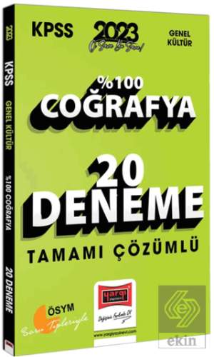 2023 KPSS Coğrafya Tamamı Çözümlü 20 Deneme