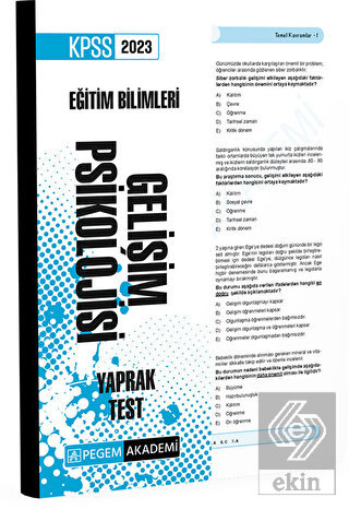2023 KPSS Eğitim Bilimleri Gelişim Psikolojisi Yap