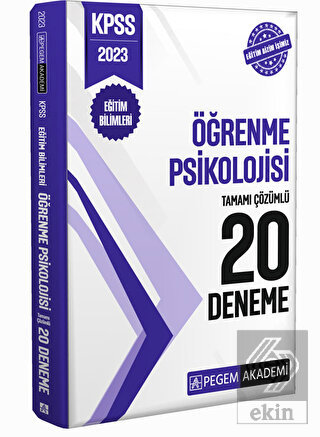 2023 KPSS Eğitim Bilimleri Öğrenme Psikolojisi 20