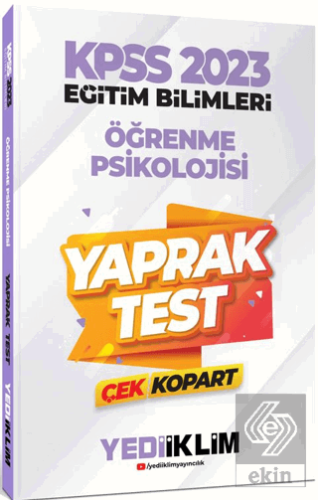 2023 KPSS Eğitim Bilimleri Öğrenme Psikolojisi Çek