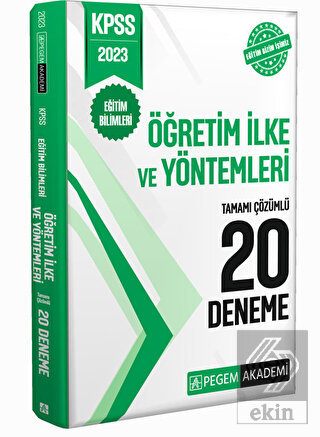 2023 KPSS Eğitim Bilimleri Öğretim İlke ve Yönteml