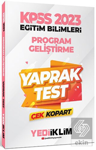 2023 KPSS Eğitim Bilimleri Program Geliştirme Çek