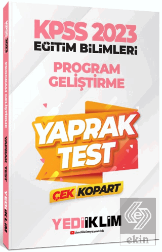 2023 KPSS Eğitim Bilimleri Program Geliştirme Çek