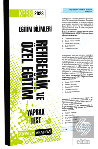 2023 KPSS Eğitim Bilimleri Rehberlik ve Özel Eğiti