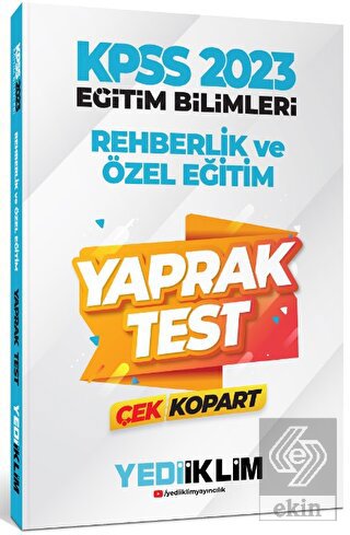2023 KPSS Eğitim Bilimleri Rehberlik ve Özel Eğiti