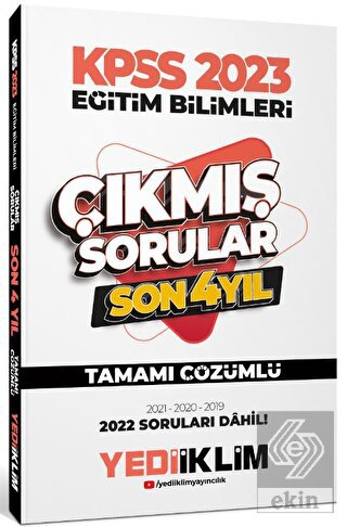 2023 KPSS Eğitim Bilimleri Son 4 Yıl Tamamı Çözüml