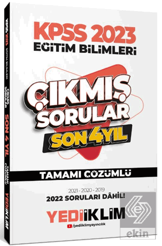 2023 KPSS Eğitim Bilimleri Son 4 Yıl Tamamı Çözüml